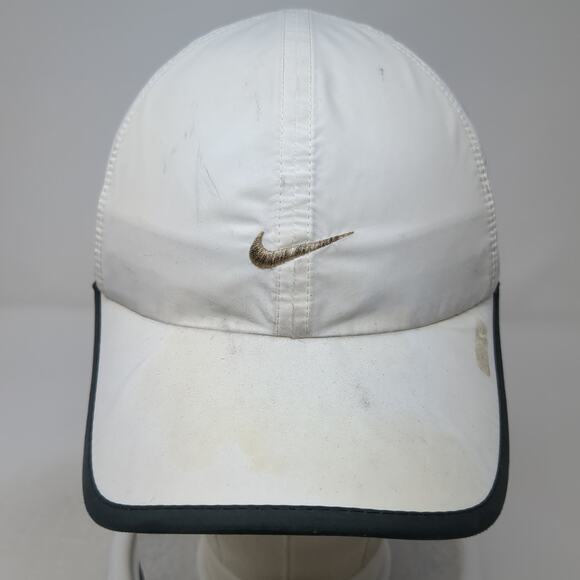 Nike Swoosh Strapback Baseball Hat White One Size Embroidered Outdoor - Picture 2 of 8